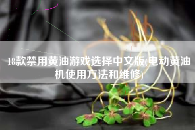18款禁用黄油游戏选择中文版(电动黄油机使用方法和维修)