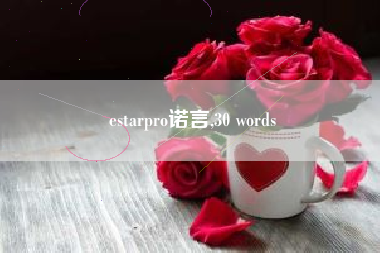 estarpro诺言,30 words